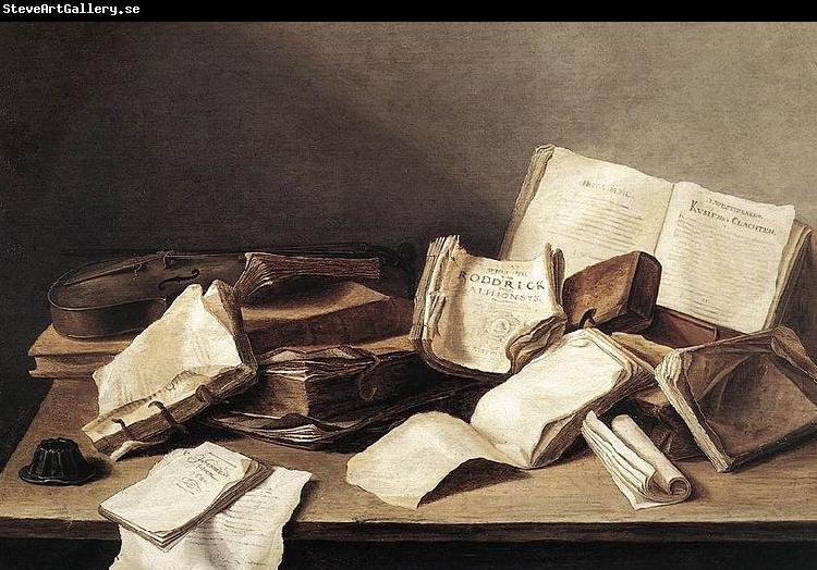 Jan Davidz de Heem Still Life of Books